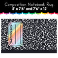 Load image into Gallery viewer, composition notebook rug
