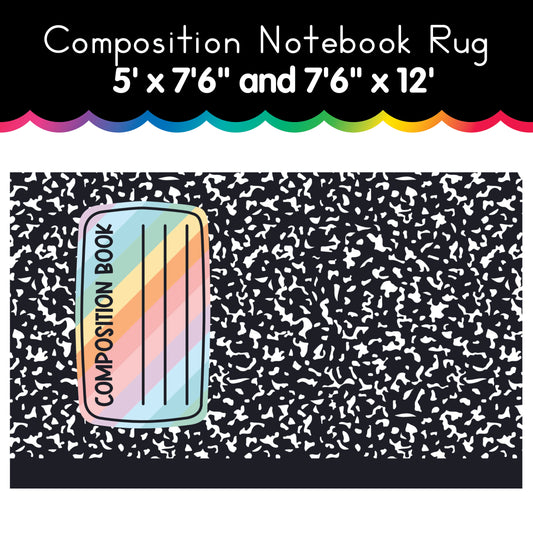 composition notebook rug