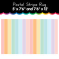 Load image into Gallery viewer, pastel rainbow stripe rug
