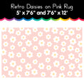 Load image into Gallery viewer, Retro Daisies on Pink Rug
