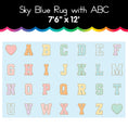 Load image into Gallery viewer, Sky Blue Rug with ABC's
