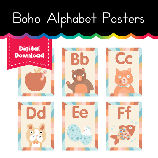 Boho Alphabet Posters