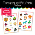 Load image into Gallery viewer, Thanksgiving and Fall Words Poster
