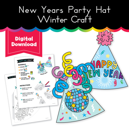 New Years Party Hat No Prep Winter Craft