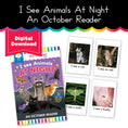 Load image into Gallery viewer, October Reader | I See Animals at Night | Yellow Reader
