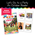 Load image into Gallery viewer, October Reader | Let's Go to a Party | Yellow Reader
