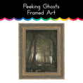 Load image into Gallery viewer, Peeking Ghost Framed Antique Art
