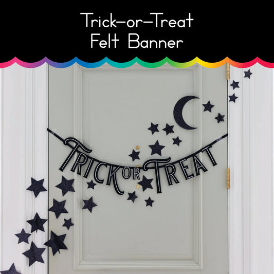 Trick-Or-Treat Felt Banner | Home Decor