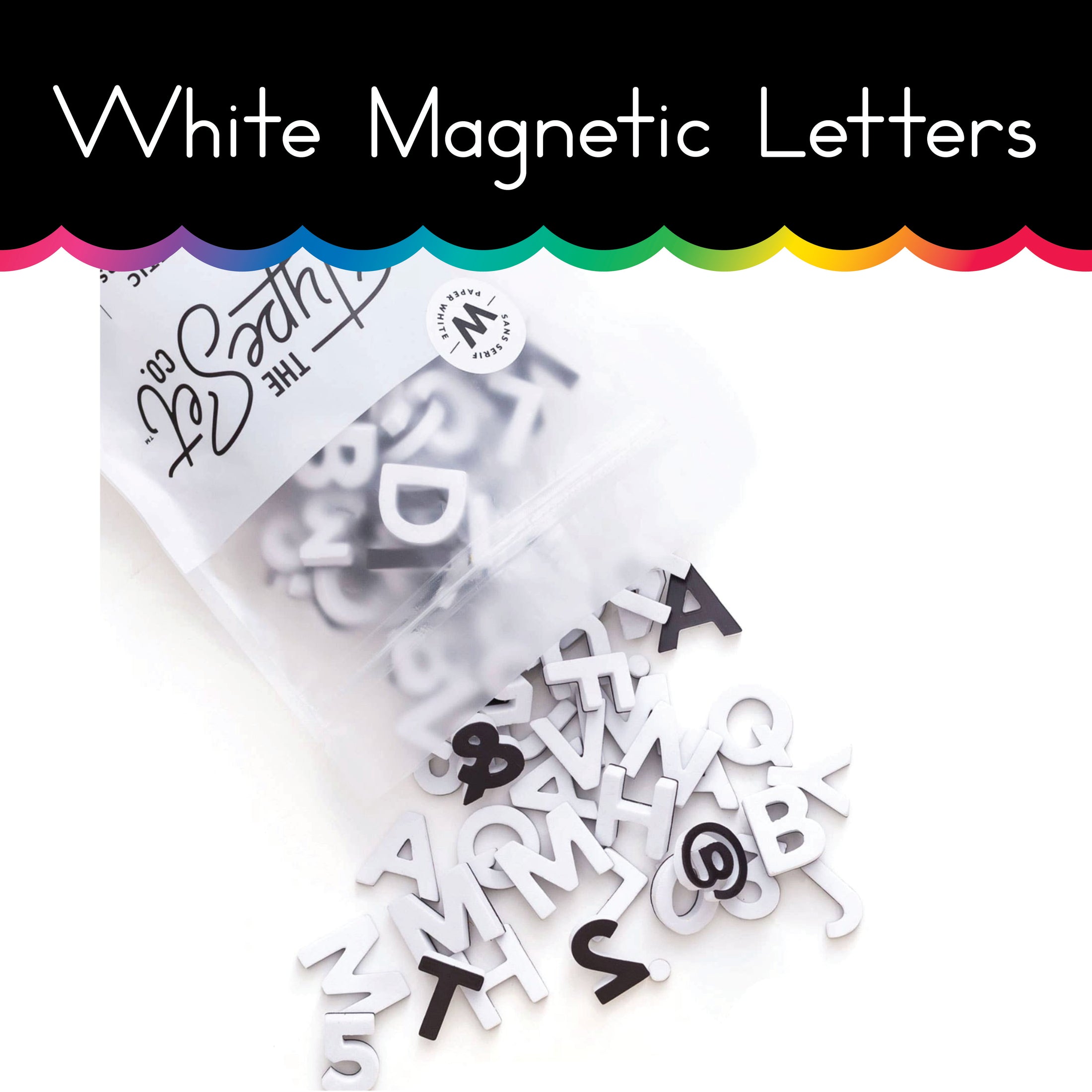 White Magnetic Letters