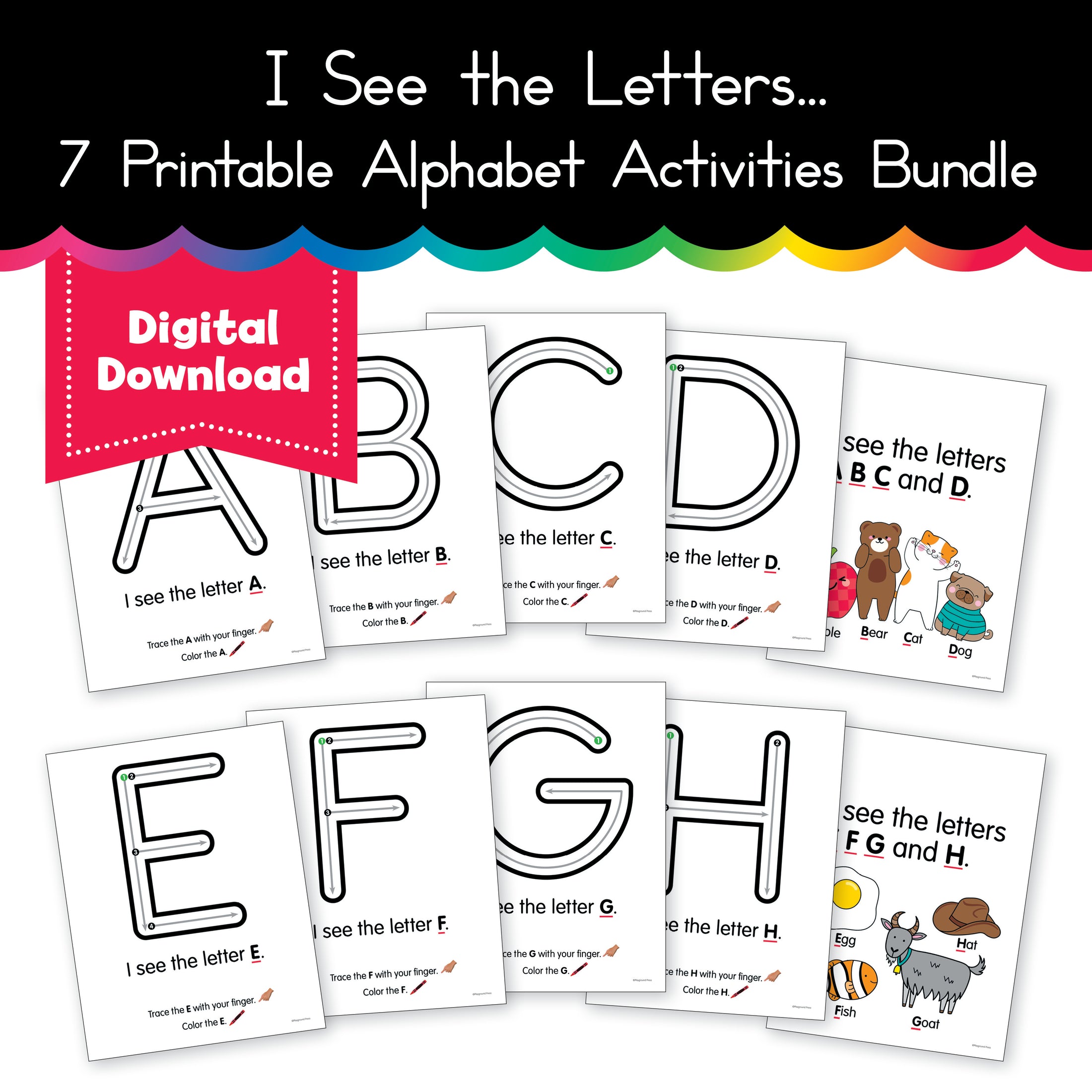 "I see the letters" 7 Workbook Bundle