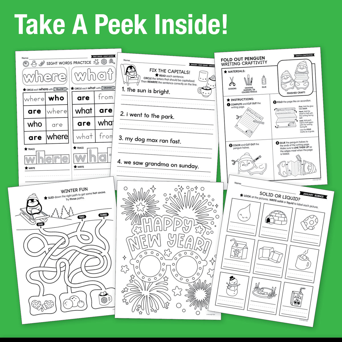 The Big Book of January Learning First Grade