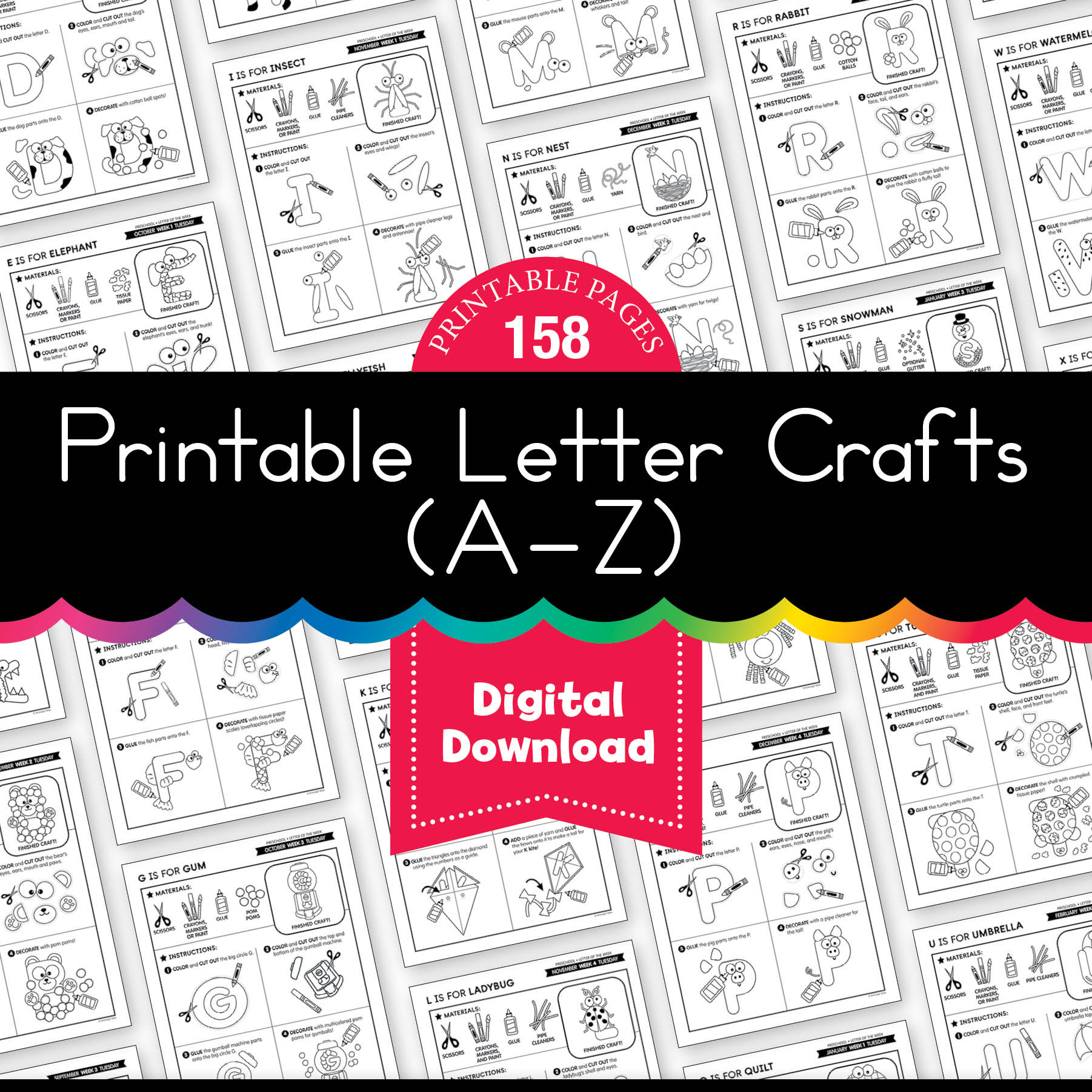 Printable Letter Crafts A-Z