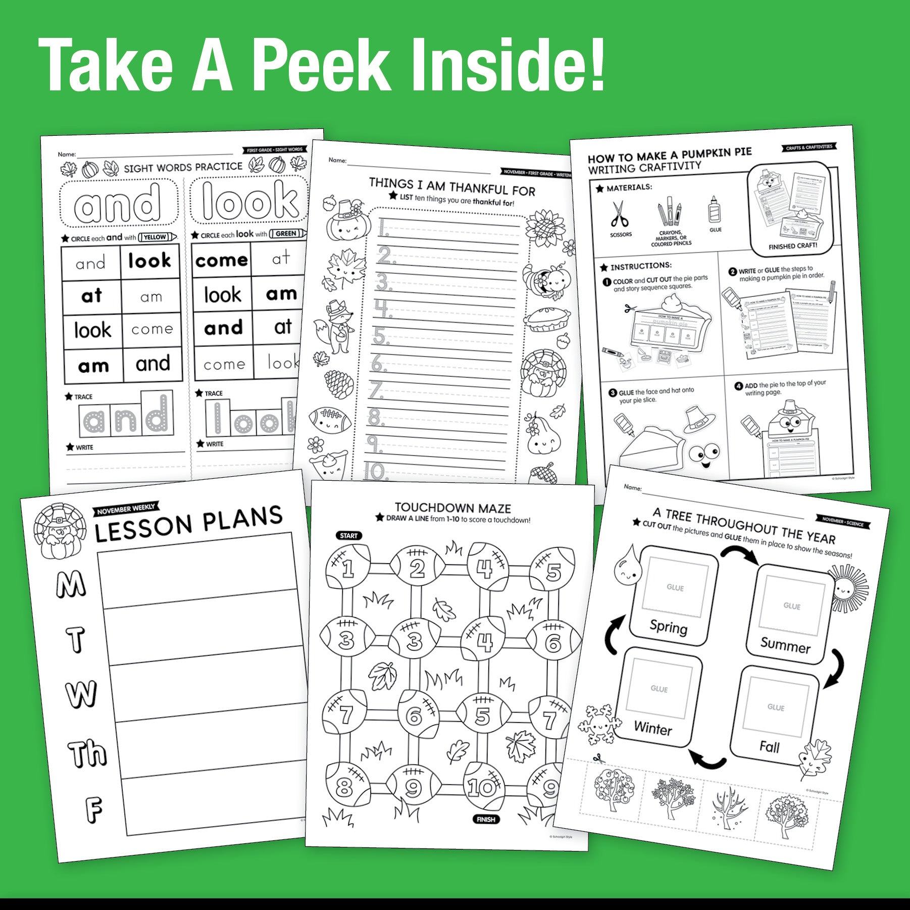 The Big Book of November Learning First Grade