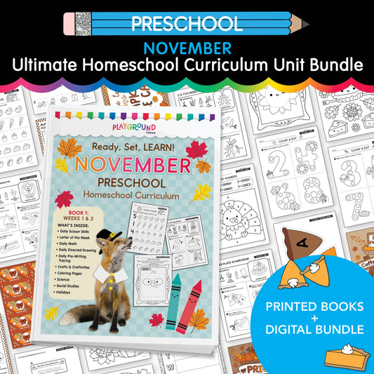 Ultimate Preschool November Homeschool Curriculum Bundle