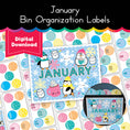 Load image into Gallery viewer, Printable January Bin Organization Labels
