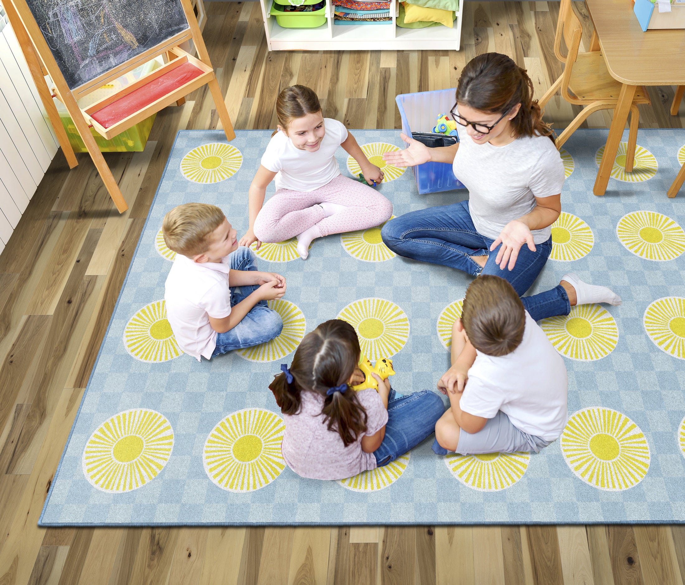 Sunshine Sit Spots Classroom Rug by Schoolgirl Style