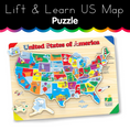 Load image into Gallery viewer, Lift & Learn USA Map Puzzle
