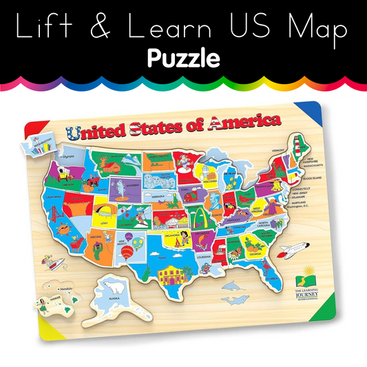 Lift & Learn USA Map Puzzle