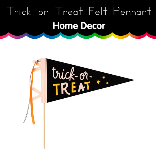 Trick-or-Treat Felt Pennant