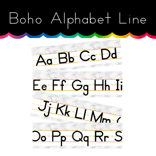 Boho Alphabet Line