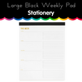 Load image into Gallery viewer, Large Black Weekly Pad
