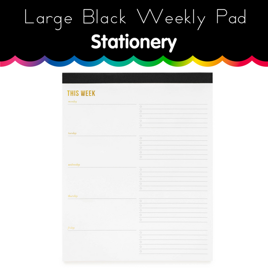 Large Black Weekly Pad