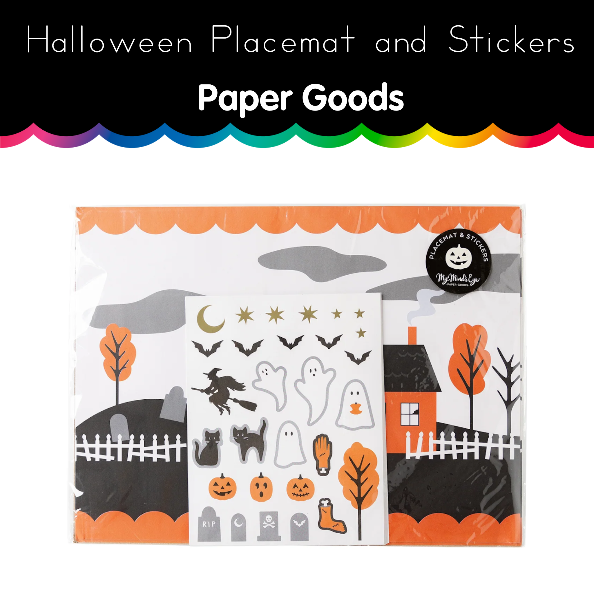 Halloween Placemat and Stickers