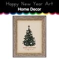 Load image into Gallery viewer, Happy New Year Tree Framed Antique Art
