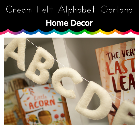 Cream Felt Alphabet Garland | Home Decor