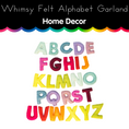 Load image into Gallery viewer, Whimsy Felt Alphabet Garland | Home Decor
