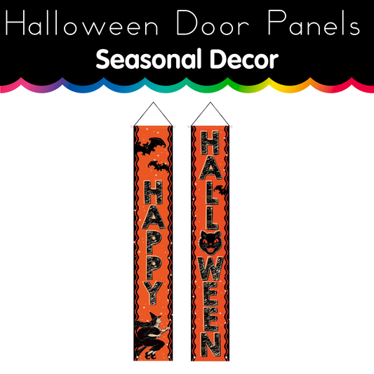 Vintage Halloween Fabric Door Panels