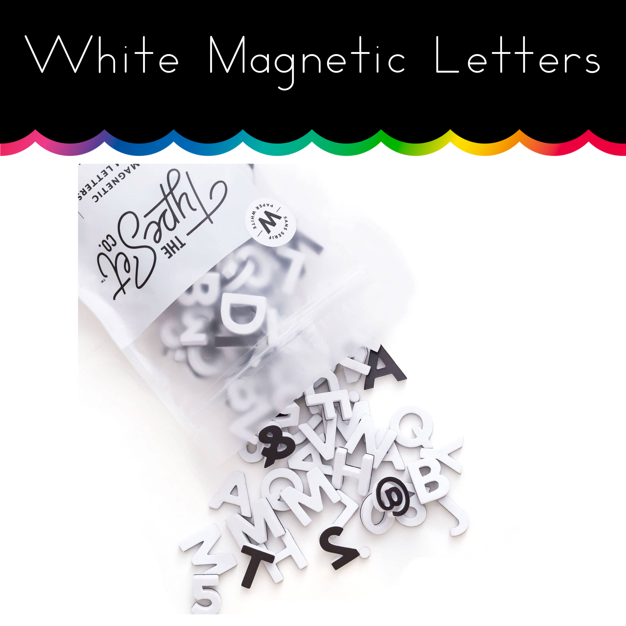 White Magnetic Letters