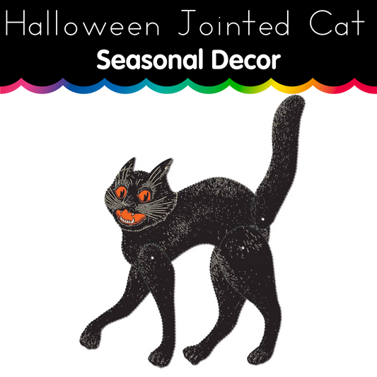 Vintage Halloween Jointed Cat