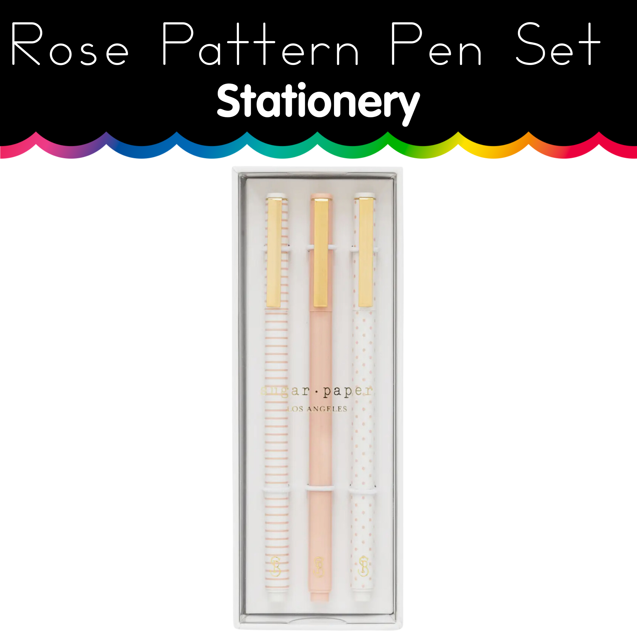 The Rose Pattern Pen Set of 3