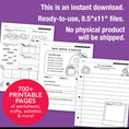 Load image into Gallery viewer, Printable Second Grade Fall Homeschool Curriculum Bundle (September, October, November)
