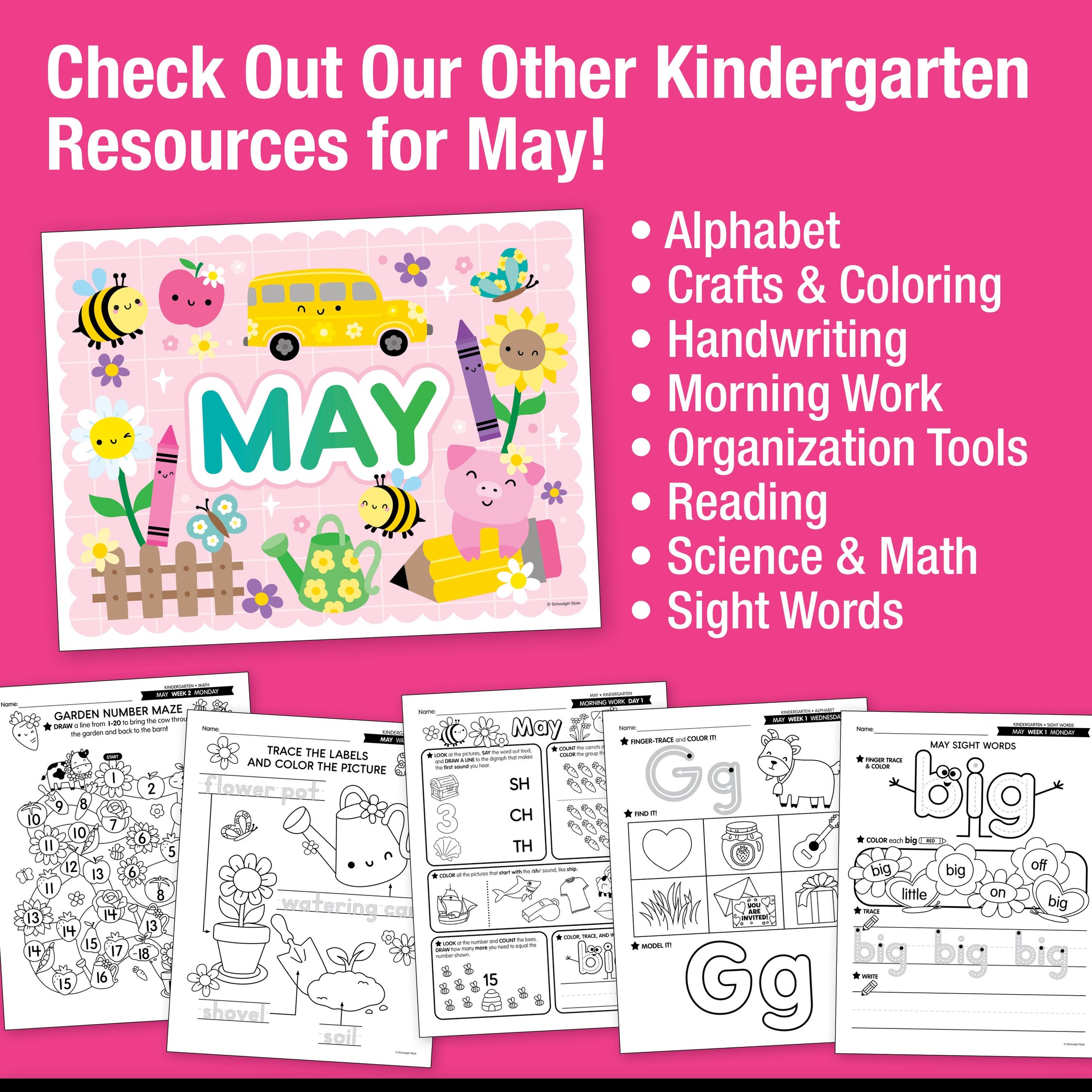 Printable Kindergarten May Daily Phonics