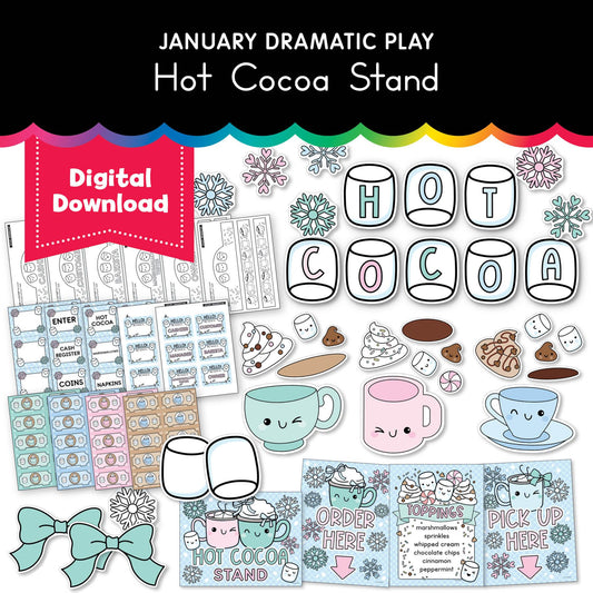 Printable January Dramatic Play Hot Cocoa Stand