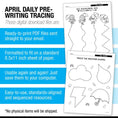 Load image into Gallery viewer, Printable Preschool April Daily Pre-Writing Tracing
