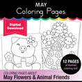 Load image into Gallery viewer, Free Printable May Coloring Pages Pack 2
