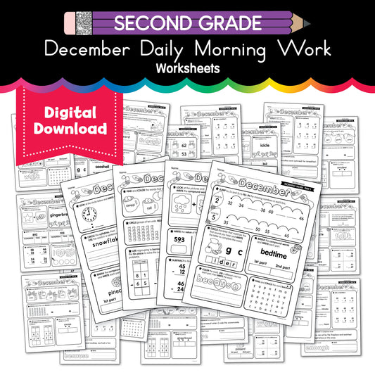 Printable Second Grade December Daily Morning Work