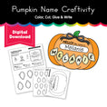 Load image into Gallery viewer, Printable Pumpkin Name Craftivity
