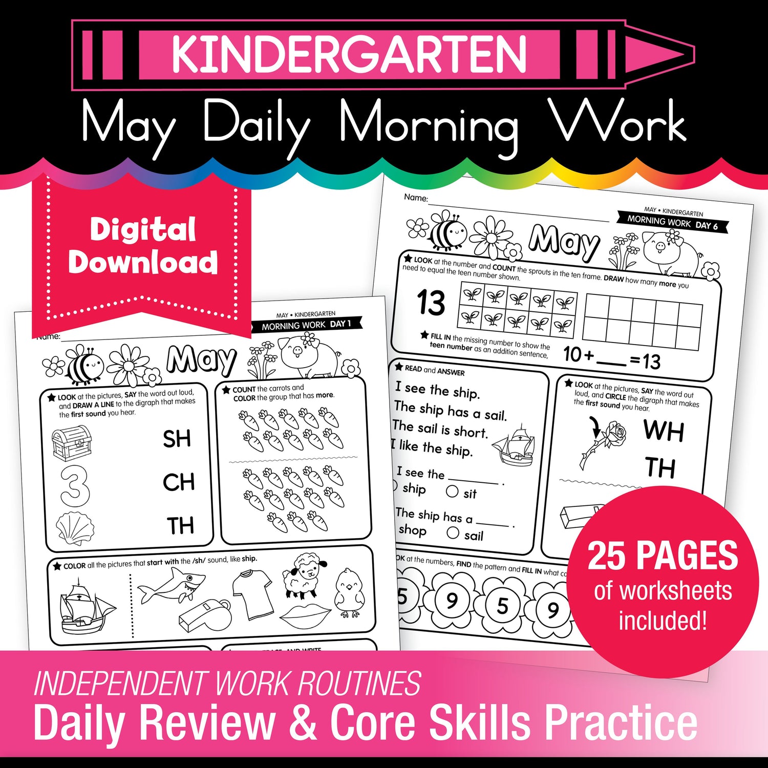 Kindergarten Morning Work