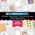 Load image into Gallery viewer, Printable Preschool October Homeschool Curriculum Bundle

