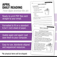 Load image into Gallery viewer, Printable Second Grade April Daily Reading
