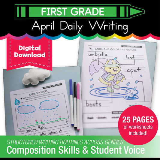 Printable First Grade April Daily Writing