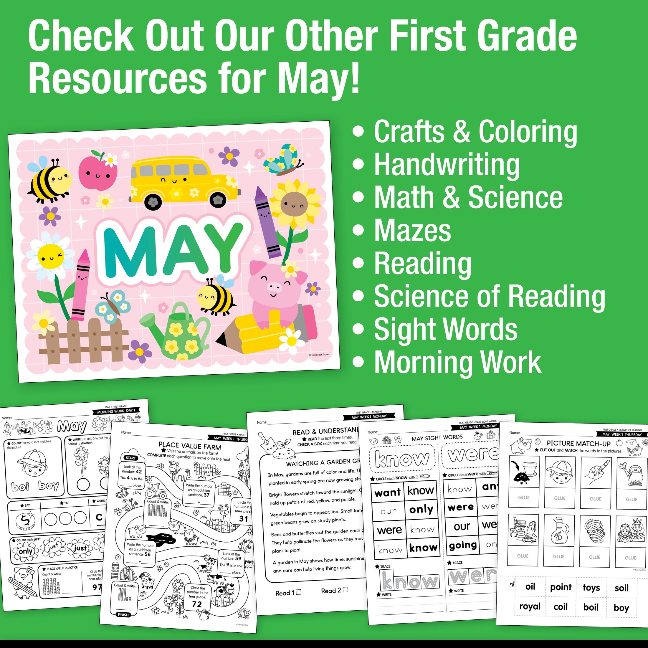 Printable First Grade May Daily Writing