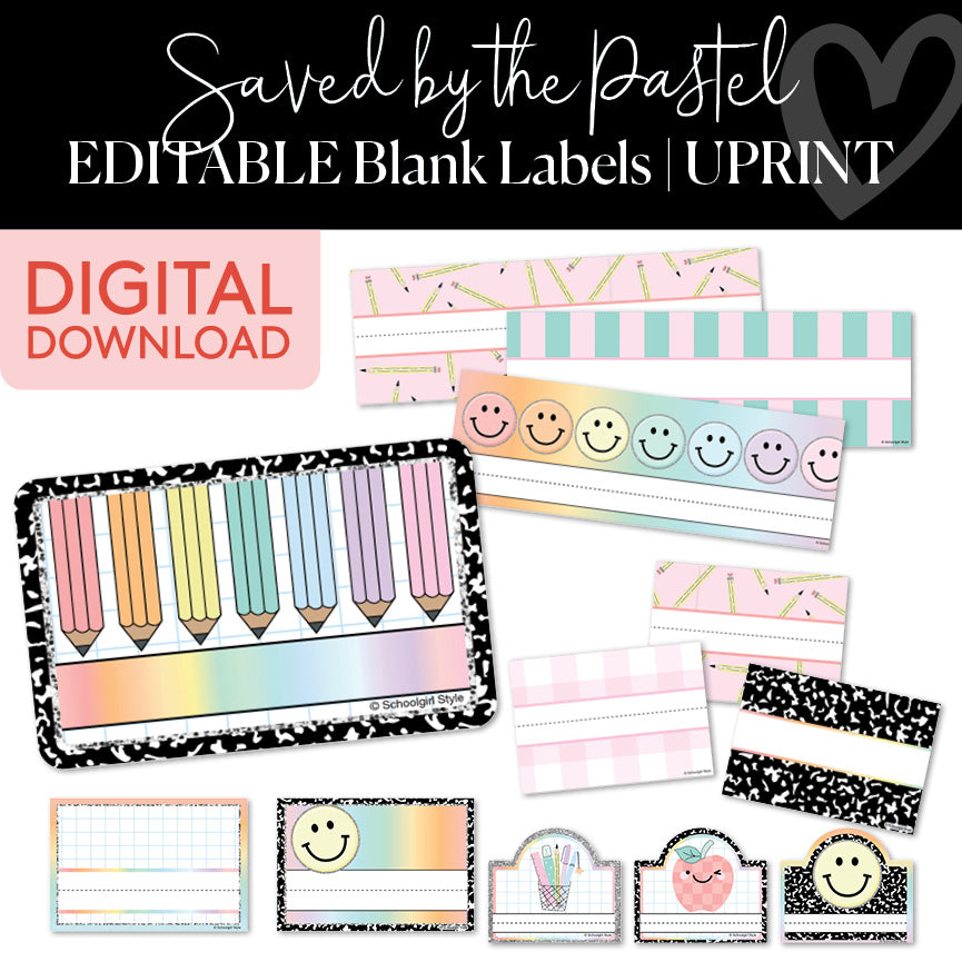 Pastel Blank Labels Printable Resource 