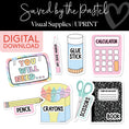 Load image into Gallery viewer, Pastel Visual Supplies Labels Printable Resource
