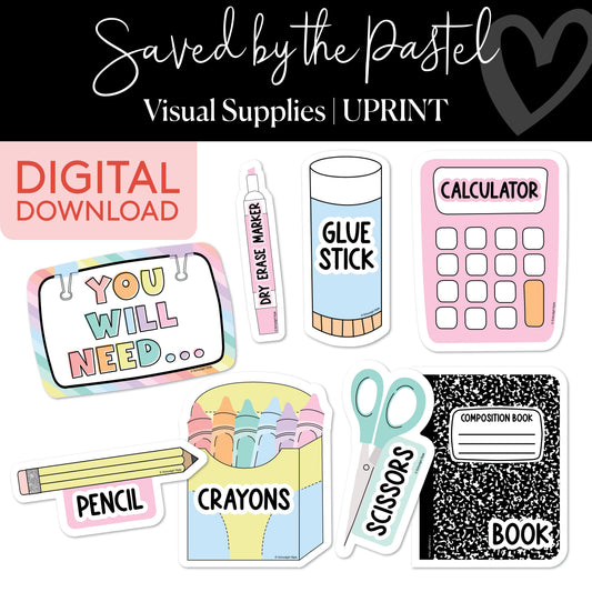 Pastel Visual Supplies Labels Printable Resource