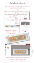 Load image into Gallery viewer, editable canva and walgreens classroom banner instructions
